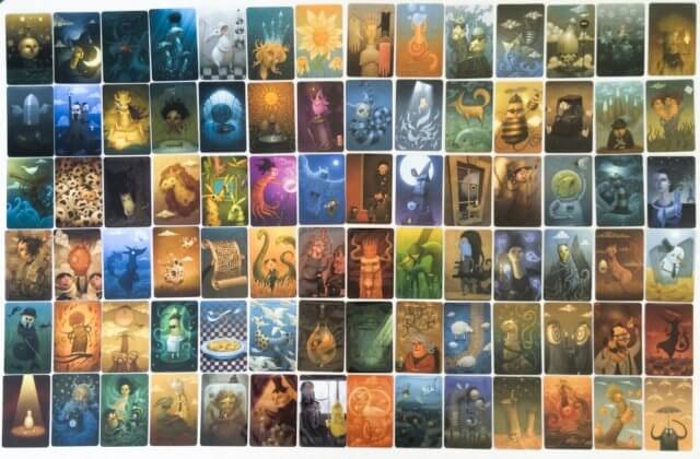 The creative event design tool that all #eventprofs should use: a photograph of an array of Dixit cards